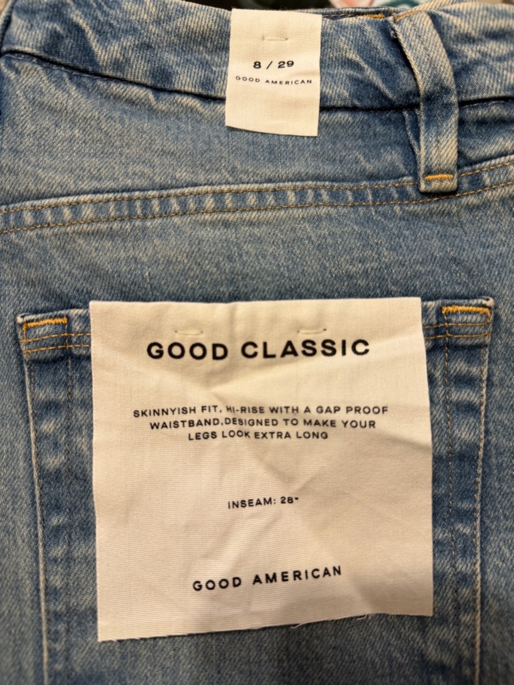 Good American Light Blue Denim Good Classic Jeans